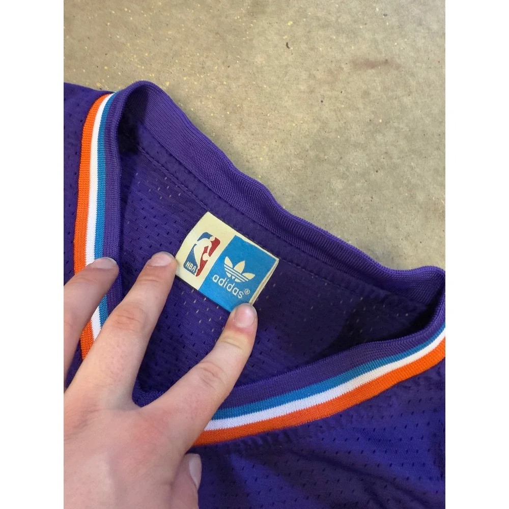 Adidas Utah Jazz John Stockton 12 Hardwood Classics Jersey Purple Mens L